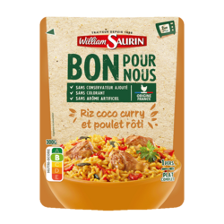 Riz coco curry et poulet rôti - 300g