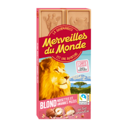 Tablette Blond noisettes et amandes pilées