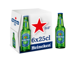 Heineken 0.0 bière blonde sans alcool 6x25cl 0.0°