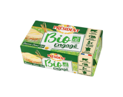 Président Beurre Bio plaquette 250g demi-sel