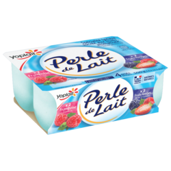 Perle de Lait Panaché Fruits Rouges x4