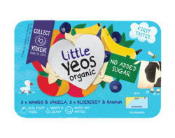 Blueberry&Banana, Mango&Vanilla Organic Yogurt 6x42g