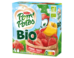 Pom'Potes® Bio Pomme Fraise 4x90g