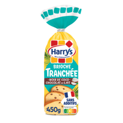 Brioche Tranchée Noix de Coco Pépites de Chocolat 450g