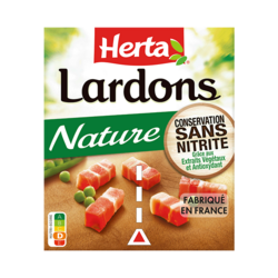 Lardons nature Conservation Sans Nitrite 2x75g