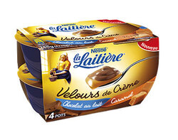 Velours de Crème Chocolat au lait et Caramel