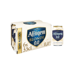 Affligem 0.0 bière d'Abbaye sans alcool canette 6x33cl 0.0°