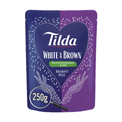 Tilda Microwave Rice White & Brown Basmati 250g