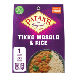 Patak's Tikka Masala Curry & Rice Ready Meal
