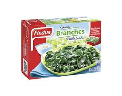 Épinards en branches à la crème fraîche, 500g