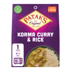 Patak's Korma Curry & Rice Ready Meal Kit