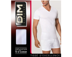 DIM Signature - Tee-Shirt 100% Coton 
Fil d'Ecosse