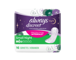 Serviettes 2 gouttes Small Night x16