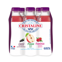 Cristaline au jus Pomme Cassis Framboise