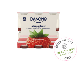 Simply Fruit Strawberry Yogurt 6x110g