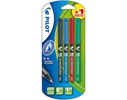 Blister V5 Fin x 3 +1 gratuit (noir bleu rouge + vert) 