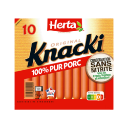 Saucisses KNACKI® Conservation Sans Nitrite x10