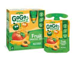 GoGo squeeZ Fruit Smoothie Snack Multifruit 4x90g