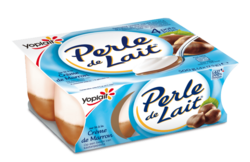 Perle de Lait Sur Lit Crème de marron x4