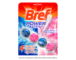 Bref WC Power Activ' Fleurs Roses 50g