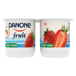 Danone Aardbeienyoghurt Mager 4x125g