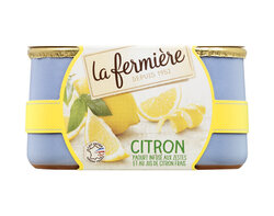 Yaourt infusé aux zestes et au jus de citron frais