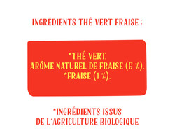 Ingrédients Thé Vert Fraise