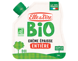 Elle & Vire Bio Crème Epaisse entière en poche