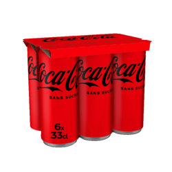 Coca-Cola sans sucres canettes 6x33CL
