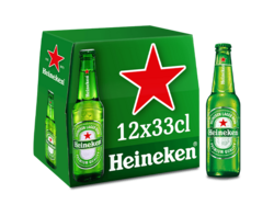 Heineken bière blonde canettes 12x33cl 5°