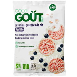 Mini-galettes de riz à la myrtille 40g