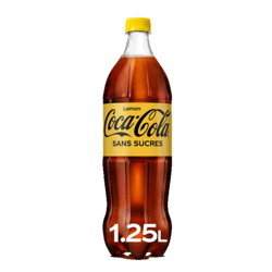 Coca-Cola sans sucres lemon bouteille 1,25L
