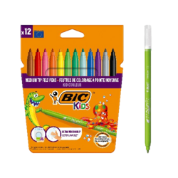 Etui 12 BIC® KIDS Kid Couleur Medium : assortie