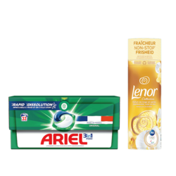 ARIEL ORIGINAL et LENOR AMBRE ET ORCHIDEE