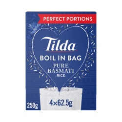 Tilda Boil in the Bag Pure Basmati Rice 4x62.5g