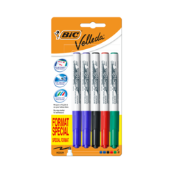 BIC® Velleda® 1741 Whiteboard Markers Assorted - Pack of 5