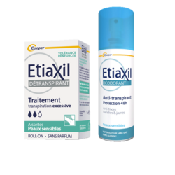 Anti-Transpirant Protection 48h Spray + Détranspirant Peaux Sensibles