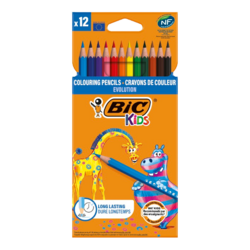Etui 12 BIC® KIDS Evolution ECOlutions® : assortie