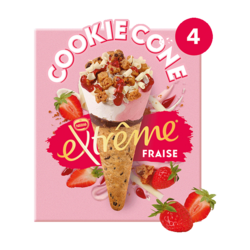 COOKIE CONE Fraise x4