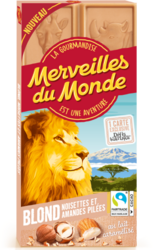 Tablette Chocolat Blond noisettes et amandes pilées, 100g