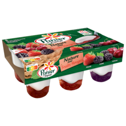 Panier de Yoplait Nature sur Fruits Rouges 6x140g