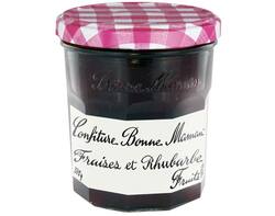 La confiture de Fraises et Rhubarbe Bonne Maman 370g