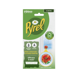 PIEGE A MOUCHES - STICKER FENETRES COQUELICOT X6