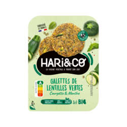 Galettes de lentilles vertes