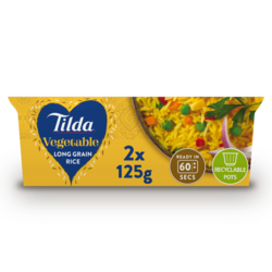 Tilda Pots Vegetable Long Grain Rice 250g