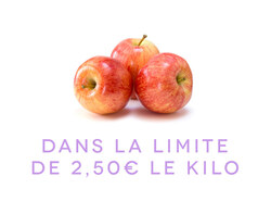 Dans la limite de 2,50€ le kilo