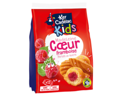 Madeleines coeur Framboise & Perles de sucre x13, 390g