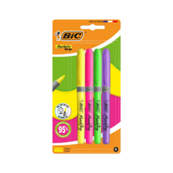 BIC® Highlighter Grip Neon Assorted - 4 Highlighters