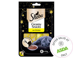 Creamy Snacks Chicken Adult Cat Treats 4x12g