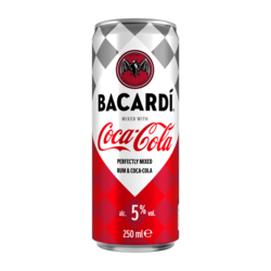 Serve yourself a Bacardi mixed with Coca-Cola